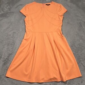 Alex Marie Fit & Flare Dress Knee Length Coral Casual Pockets Women's XL
